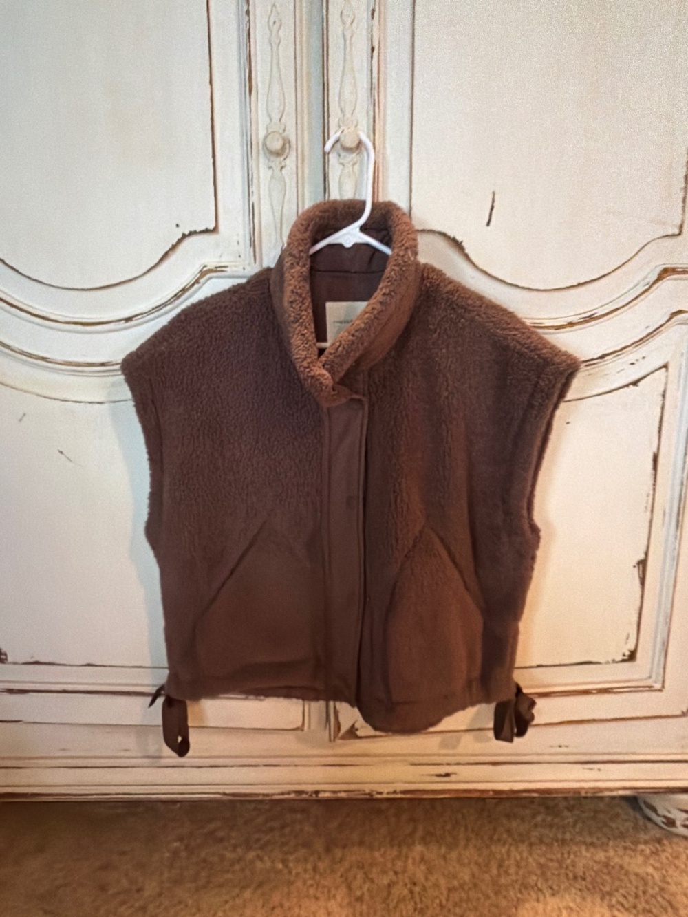 Women’s fleece button up vest